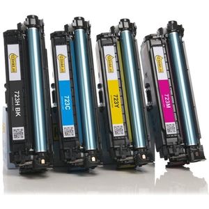 Toner Canon aanbieding: 723H BK, 723C, 723M, 723Y zwart + 3 kleuren (123inkt huismerk)