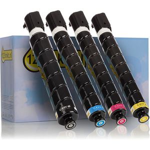 Toner Canon aanbieding: C-EXV 49 BK, C, M, Y zwart + 3 kleuren (123inkt huismerk)