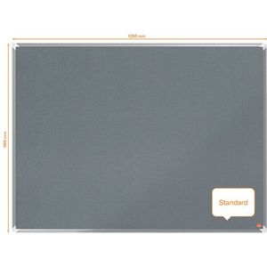 Nobo Premium Plus prikbord vilt 120 x 90 cm grijs