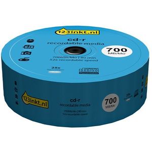 123inkt - CD-R 80 Min - 25 Stuks Op Spindel - 700 MB - 52x Snelheid