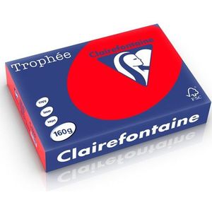 Clairefontaine gekleurd papier koraalrood 160 grams A4 (250 vel)