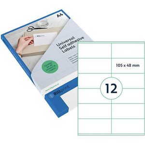 Rillprint transparante etiketten 105 x 48 mm (300 etiketten)