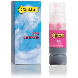 Epson 108 inktfles licht magenta (123inkt huismerk)