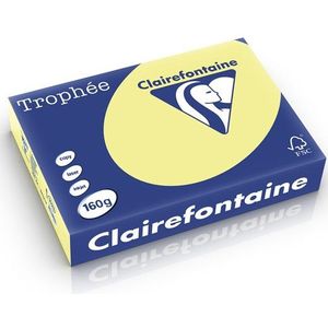 Clairefontaine gekleurd papier citroengeel 160 grams A4 (250 vel)