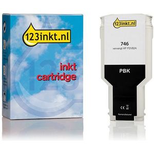 123inkt huismerk vervangt HP 746 (P2V82A) inktcartridge foto zwart