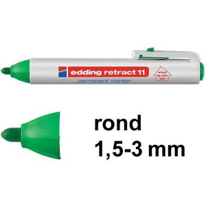 Edding Retract 11 permanent marker groen (1,5 - 3 mm rond)