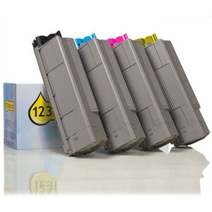 Toner OKI aanbieding: 46507508, 07, 06, 05 zwart + 3 kleuren (123inkt huismerk)