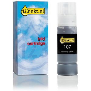 Epson 107 inktfles zwart (123inkt huismerk)