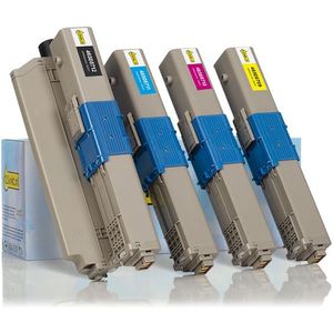 Toner OKI aanbieding: 46508712, 11, 10, 09 zwart + 3 kleuren (123inkt huismerk)