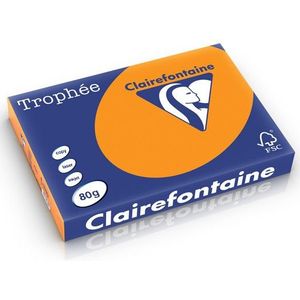 Clairefontaine gekleurd papier fluor oranje 80 grams A3 (500 vel)