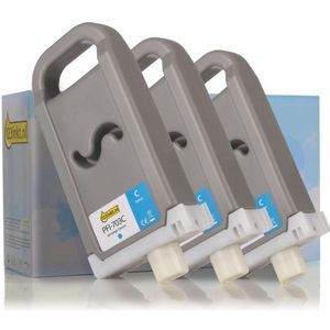 Canon PFI-703C 3-pack cyaan hoge capaciteit Inktcartridge (123inkt huismerk)