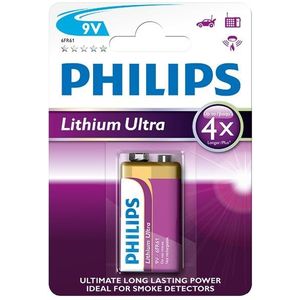 Philips 9V Lithium Ultra Batterij - 1 stuk