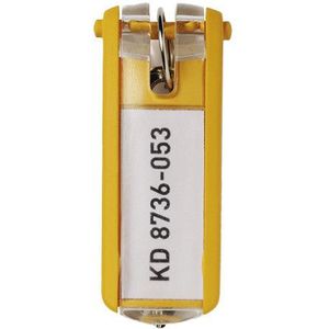 Durable sleutelhanger geel (6 stuks)