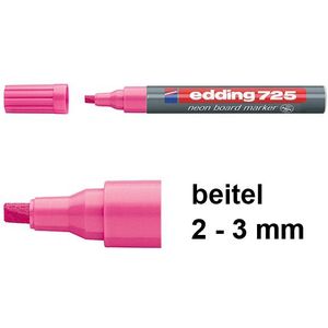 Edding 725 neon board marker roze (2 - 5 mm beitel)
