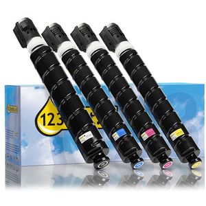 Toner Canon aanbieding: C-EXV 58 BK, C, M, Y zwart + 3 kleuren (123inkt huismerk)
