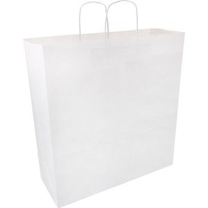 Papieren draagtas wit 450 x 480 x 170 mm (100 stuks)