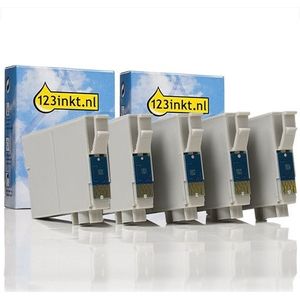 Epson 16 (T1626) multipack 2x zwart + 3 kleuren Inktcartridge (123inkt huismerk)