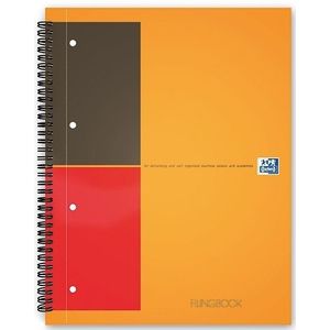 Oxford International Filingbook A4+ gelinieerd 80 grams 100 vel oranje