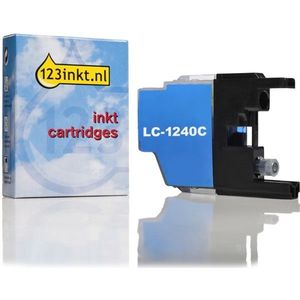 123inkt huismerk vervangt Brother LC-1240C inktcartridge cyaan