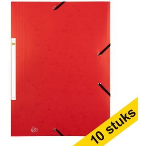 Aanbieding: 10x 123inkt elastomap karton rood A4