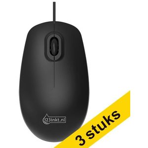 Aanbieding: 3x 123inkt MC100 muis met kabel