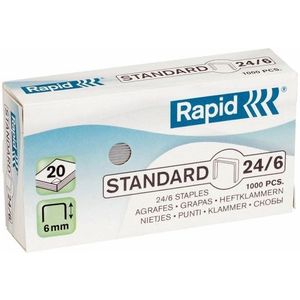 Rapid 24/6 standaard nietjes gegalvaniseerd (1000 stuks)
