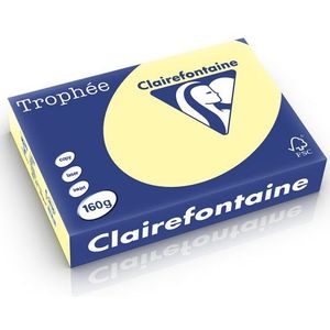 Clairefontaine gekleurd papier geel 160 grams A4 (250 vel)