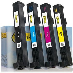 Toner Aanbieding: 123inkt huismerk set voor HP 823A / 824A: HP CB380A, 381A, 382A, 383A zwart + 3 kleuren