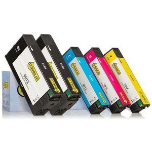123inkt huismerk vervangt HP 991X multipack 2x zwart + 3 kleuren