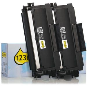 123inkt huismerk vervangt Brother TN-2220 toner zwart hoge capaciteit dubbelpak