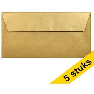 Clairefontaine gekleurde enveloppen goud EA5/6 120 grams (5 stuks)