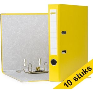 Aanbieding: 10x 123inkt ordner A4 plastic geel 50 mm