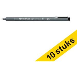 Aanbieding: 10x Staedtler Lumocolor 308 fineliner zwart (0,2 mm)