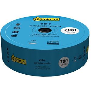123inkt - CD-R - 80 minuten - 25 stuks op spindel