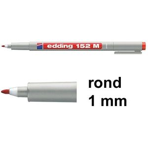 Edding 152M non-permanent marker rood (1 mm rond)