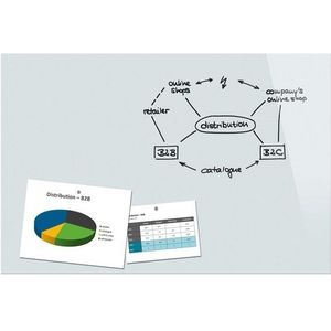 Sigel magnetisch glasbord 90 x 60 cm wit