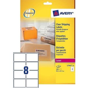 Avery Zweckform L7565-25 transparante etiketten 99,1 x 67,7 mm (200 etiketten)