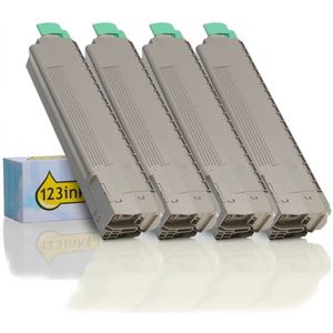 Toner OKI aanbieding: 44059256, 55, 54, 53 zwart + 3 kleuren (123inkt huismerk)
