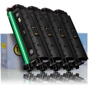 Toner Aanbieding: 123inkt huismerk set voor HP 212A: HP W2120A, W2121A, W2123A, W2122A zwart + 3 kleuren