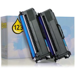 123inkt huismerk vervangt Brother TN-329C toner cyaan dubbelpak