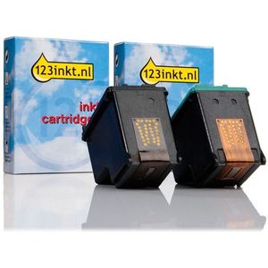 Inktcartridge Aanbieding: 123inkt huismerk vervangt HP 338 zwart + HP 343 kleur