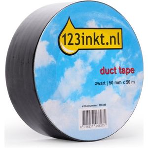 Aanbieding: 5x 123inkt duct tape zwart 50 mm x 50 m