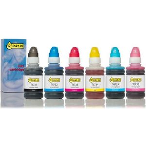 Epson aanbieding: T673-serie zwart + 5 kleuren Inktcartridge (123inkt huismerk)