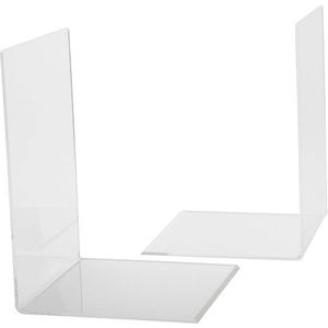 123inkt acryl boekensteunen transparant 16 x 15 x 21 cm (2 stuks)