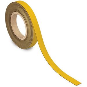 Maul magnetische etiketband uitwisbaar geel 2 cm x 10 m