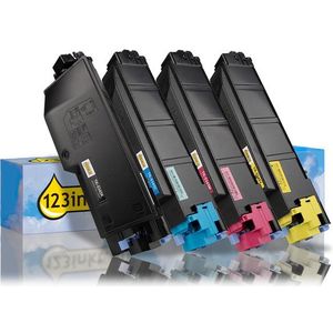 Toner Kyocera aanbieding: TK-5345K / C / M / Y zwart + 3 kleuren (123inkt huismerk)
