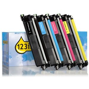 Toner Aanbieding: 123inkt huismerk vervangt Brother TN-248XL BK / C / M / Y zwart + 3 kleuren