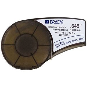 Brady M21-375-C-342-YL tape krimpkous zwart op geel 16,38 mm x 2,10 m (origineel)