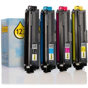 Toner Aanbieding: 123inkt huismerk vervangt Brother TN-241 BK / C / M / Y zwart + 3 kleuren