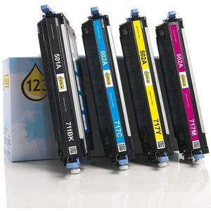 Toner Canon aanbieding: 711BK, 711C, 711M, 711Y zwart + 3 kleuren (123inkt huismerk)